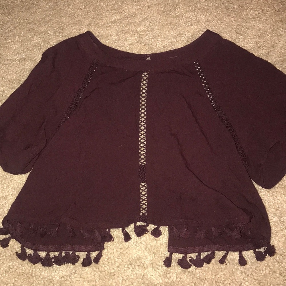 Plum Crop Top